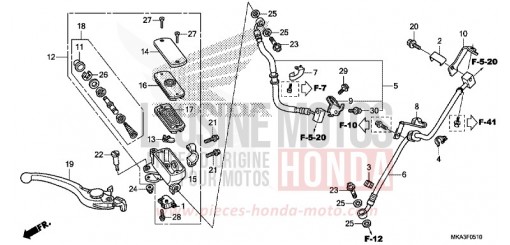 FRONT BRAKE MASTER CYLINDER (NC750XA/XD) NC750XAJ de 2018
